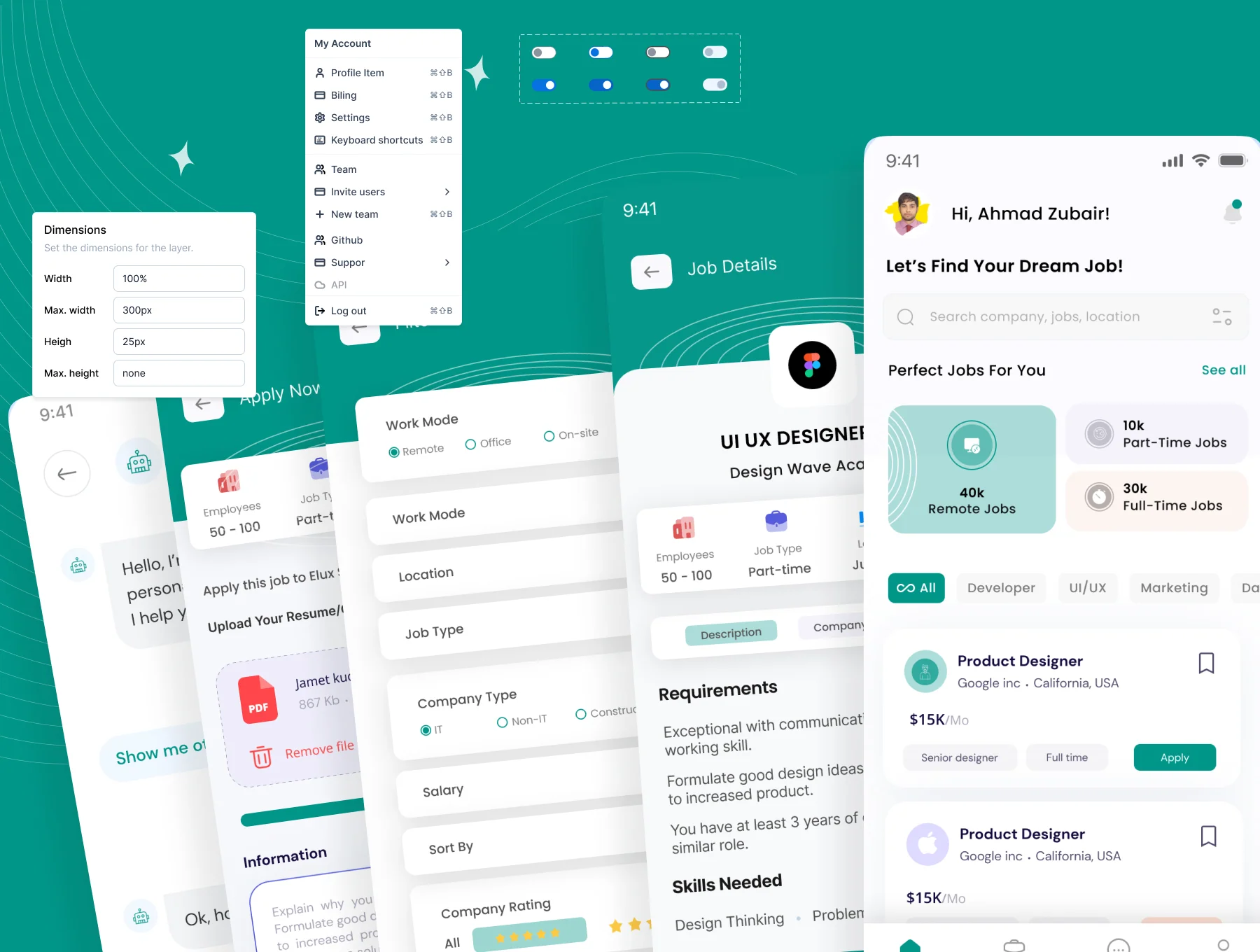 Job Finder Mobile App UI KIT 5