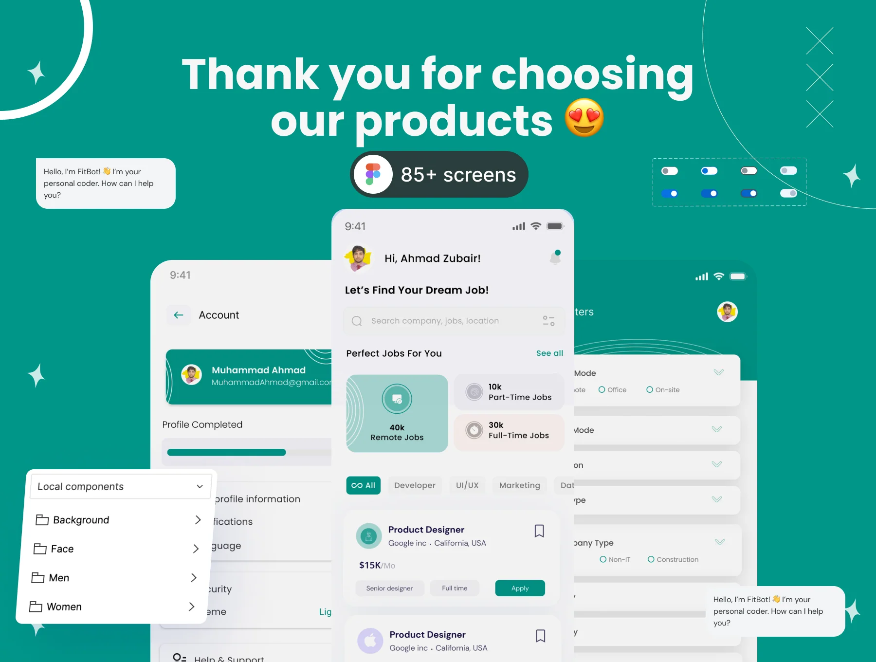 Job Finder Mobile App UI KIT 6