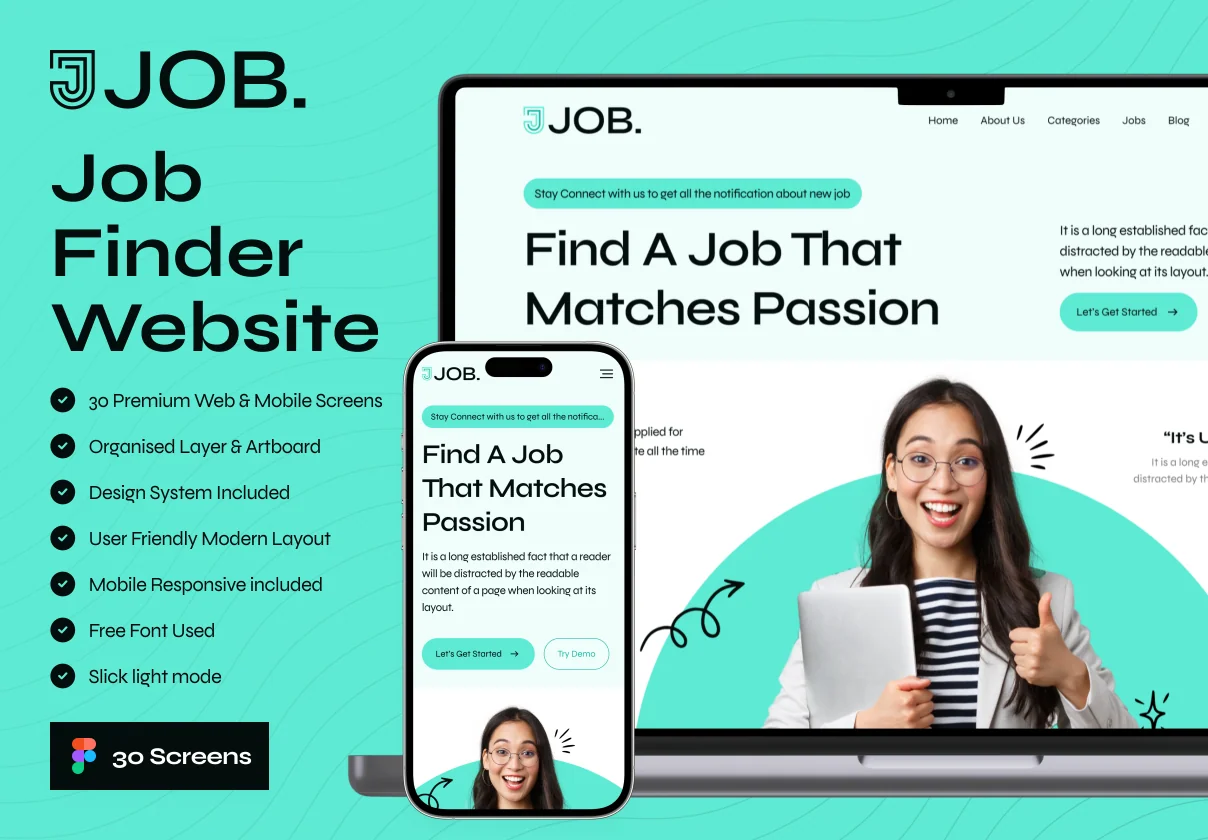 Job - Job Finder Website UI Kit
