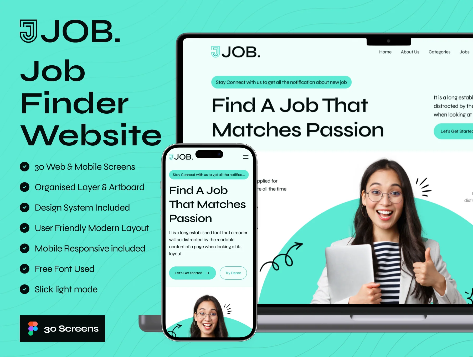 Job - Job Finder Website UI Kit