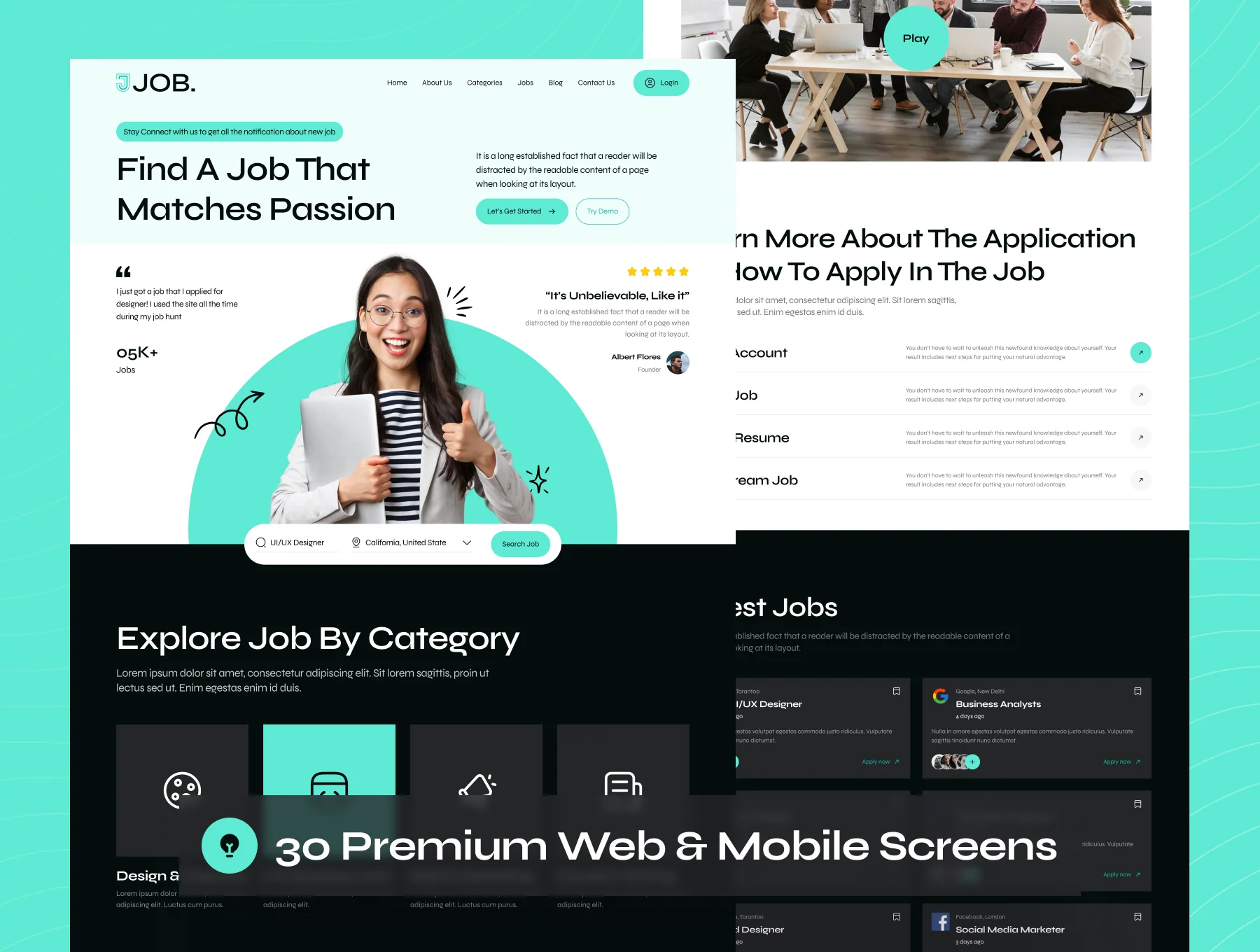 Job - Job Finder Website UI Kit 5