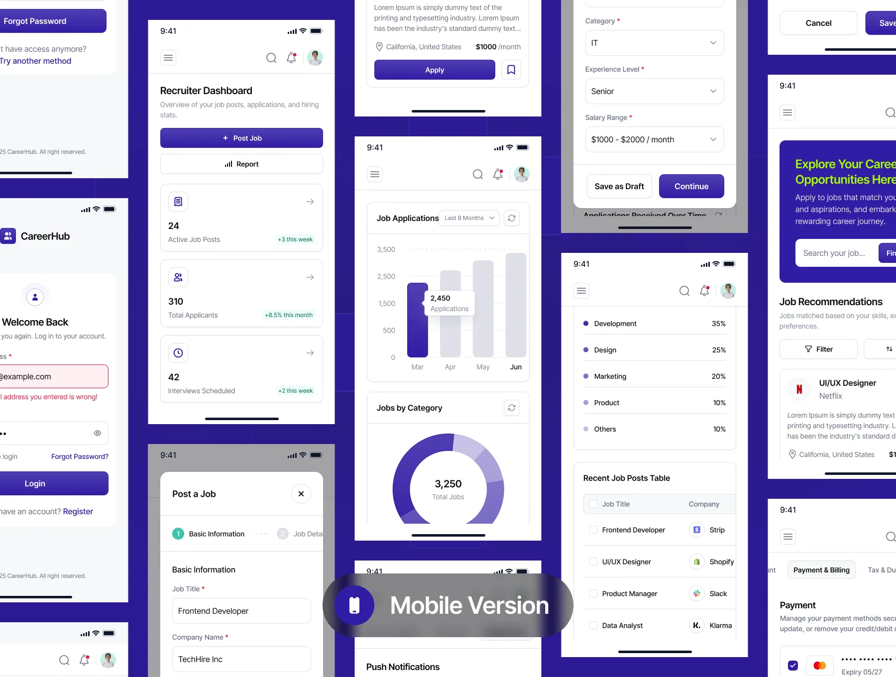 CareerHub - Job Portal Web App Dashboard UI Kit 6