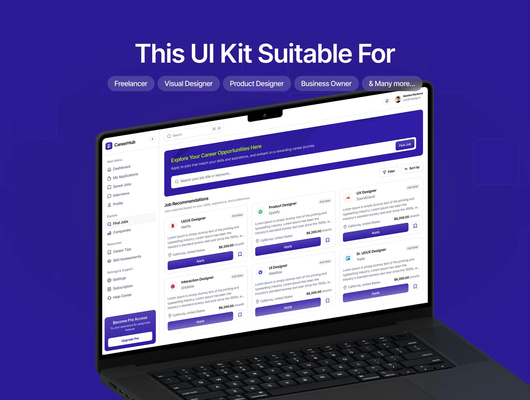 CareerHub - Job Portal Web App Dashboard UI Kit 7