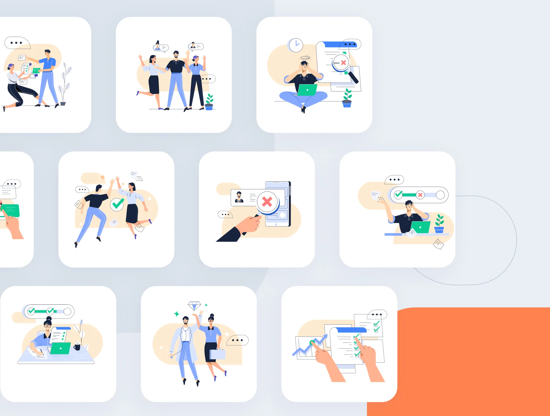 Job Seek Modern Illustrations 4