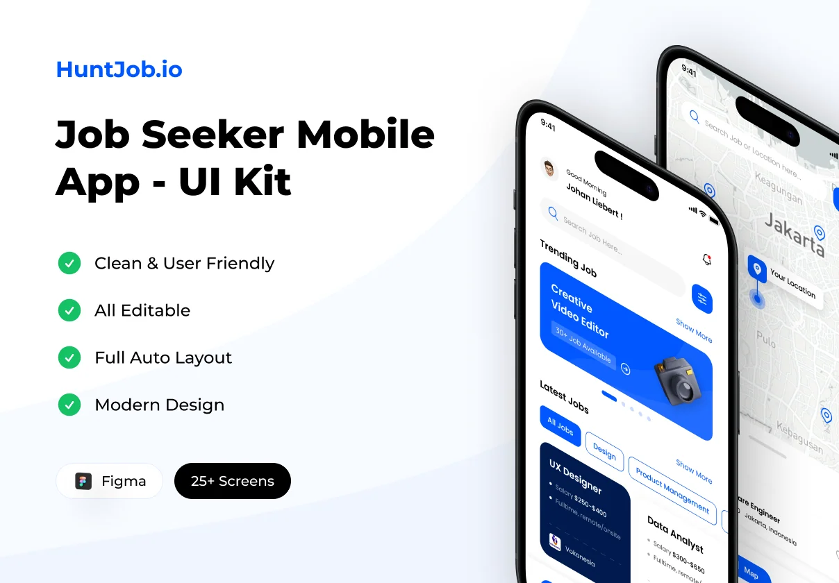 JobQuest.co Mobile App - UI Kit