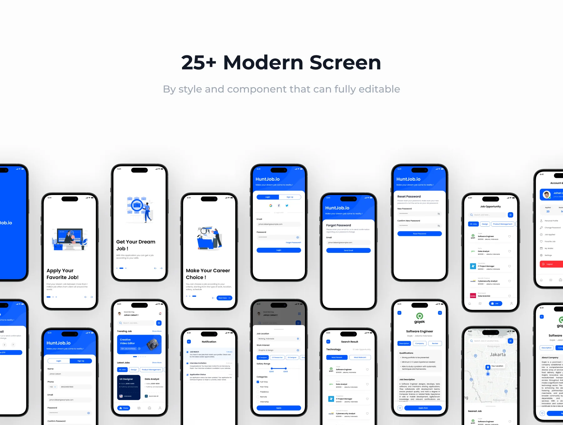 JobQuest.co Mobile App - UI Kit 2