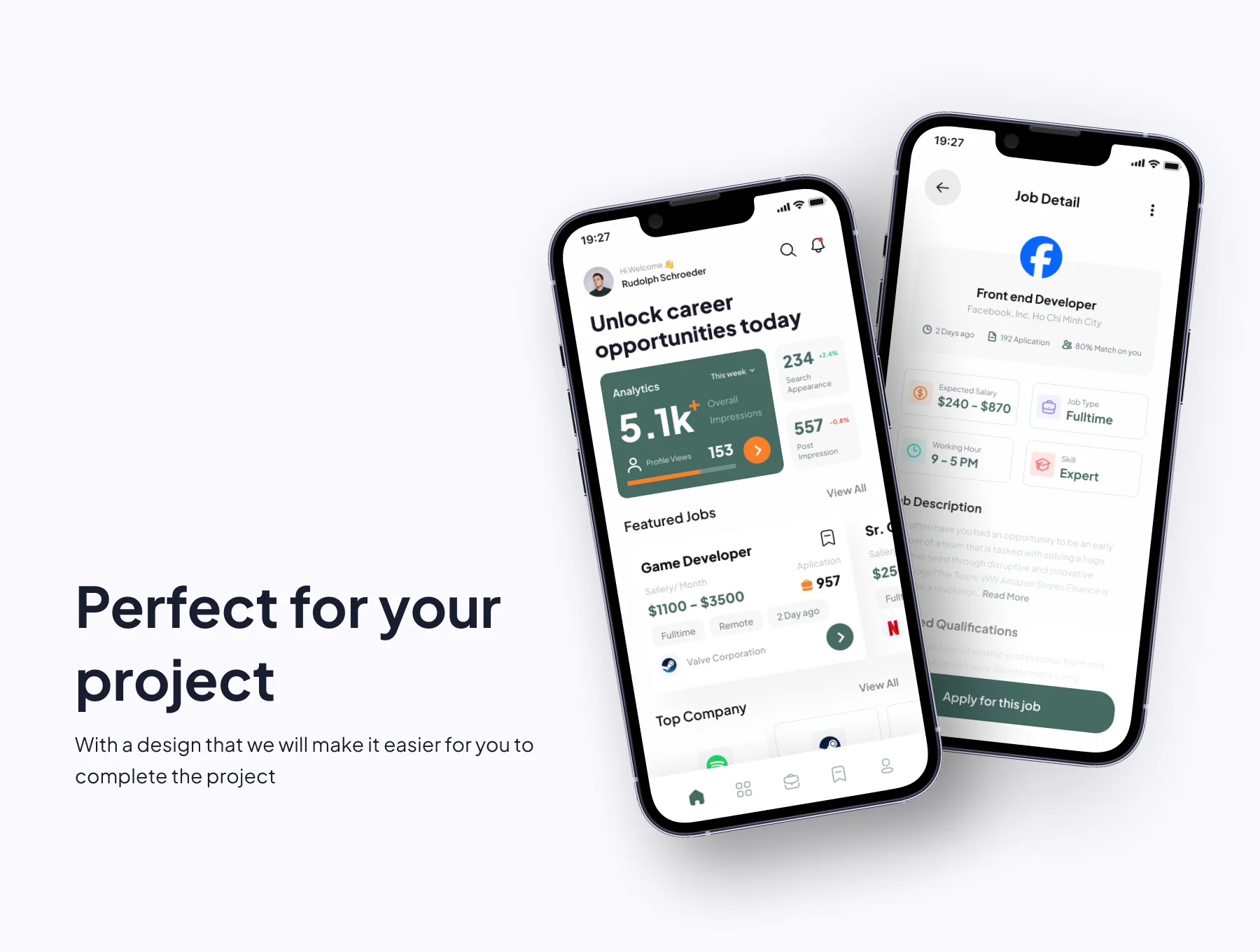 Jobbin - Jobs Finder App UI Kits 3