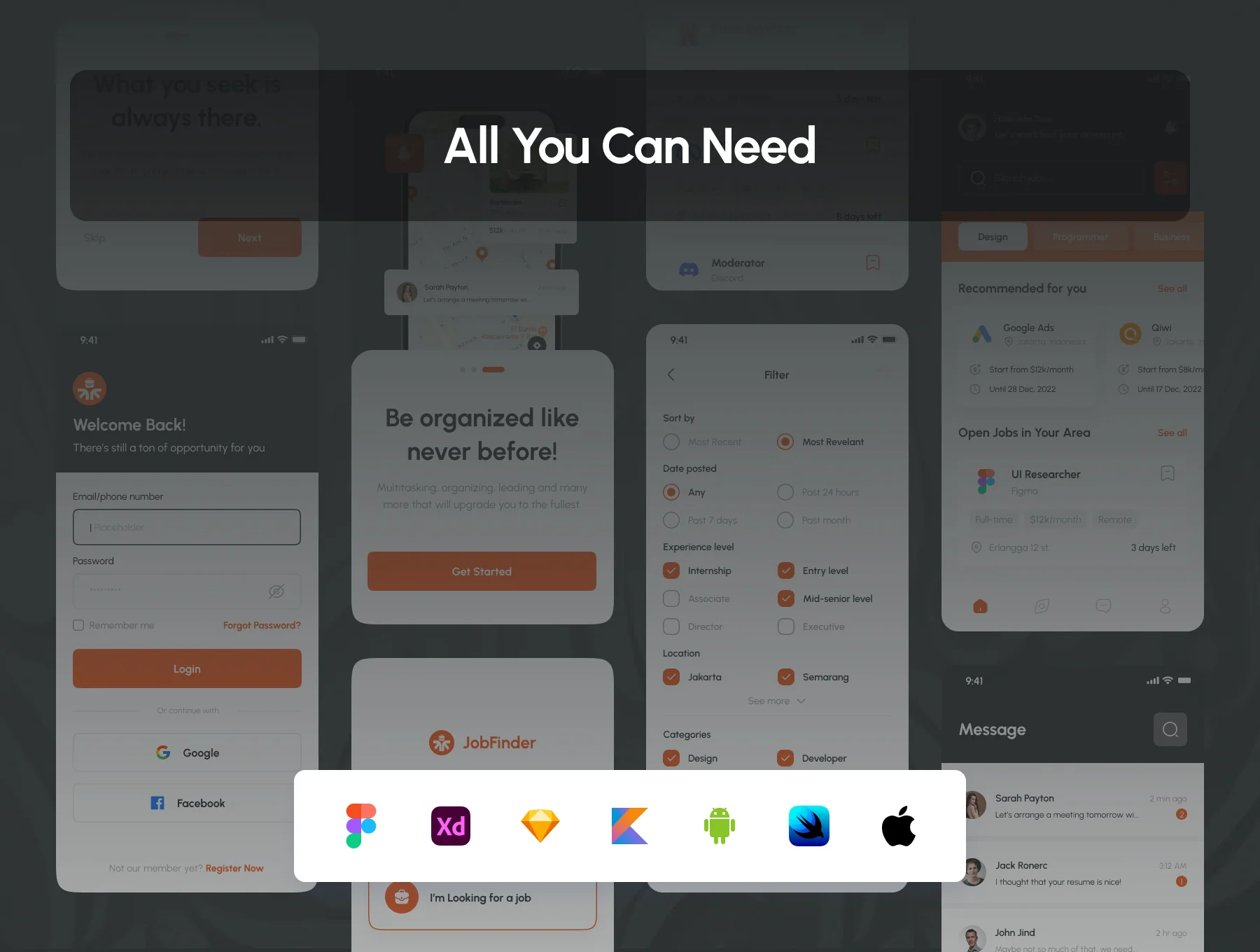 JobFinder - Job Finder App UI Kit + Code 2