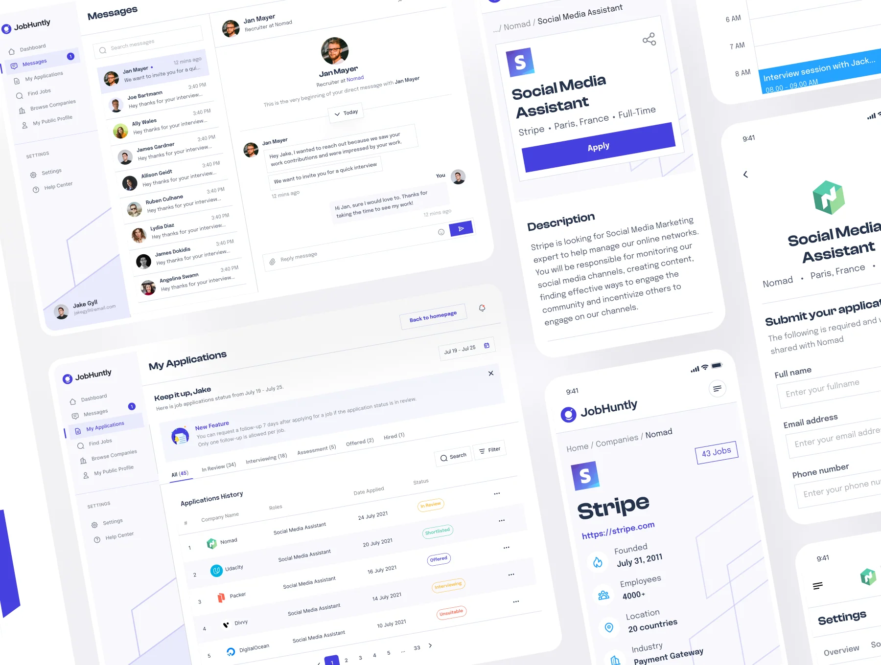 Jobhuntly - Job Board & Portal UI Kit 2