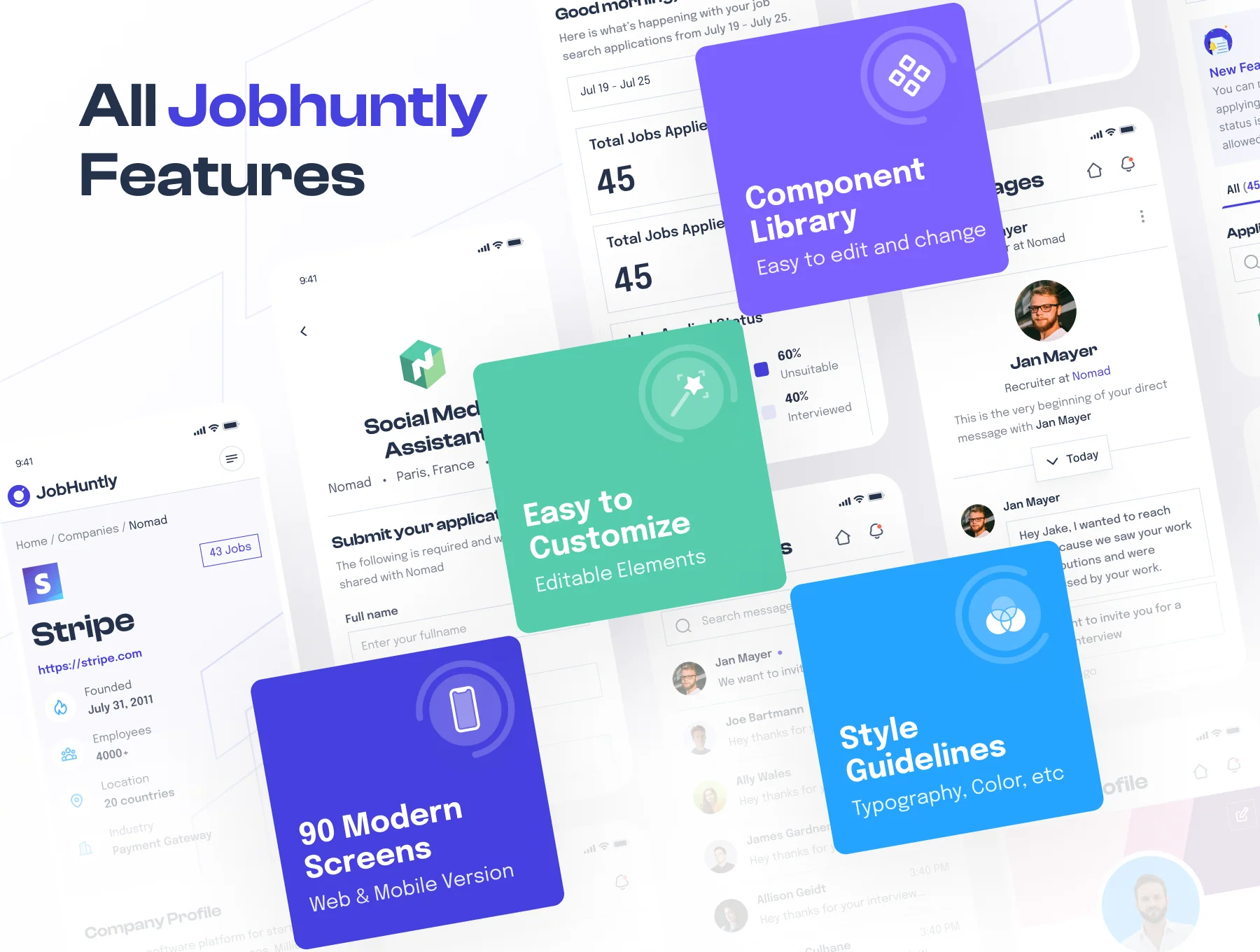 Jobhuntly - Job Board & Portal UI Kit 3