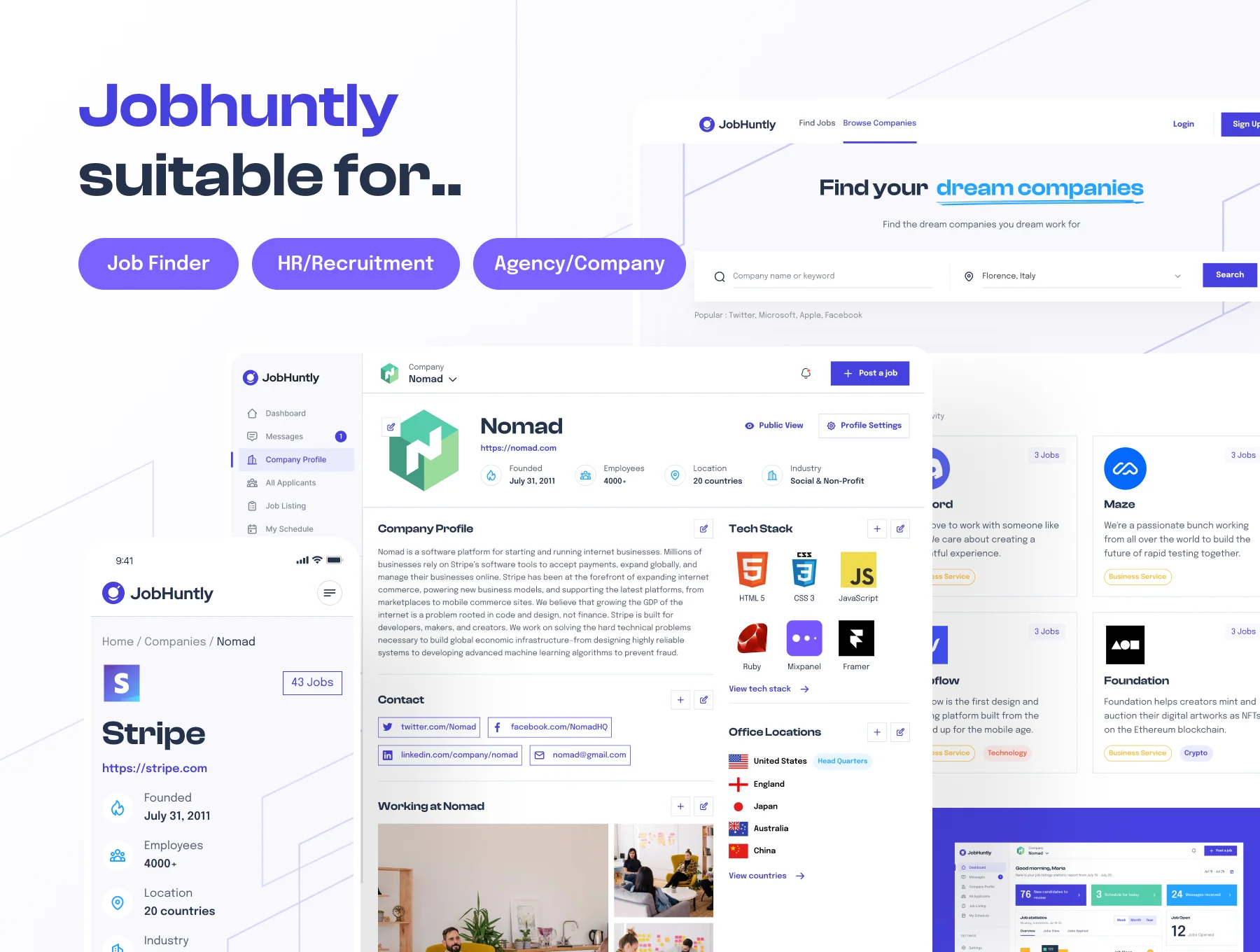 Jobhuntly - Job Board & Portal UI Kit 4