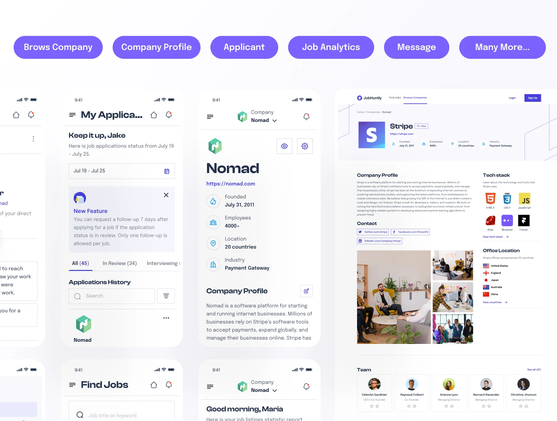 Jobhuntly - Job Board & Portal UI Kit 6