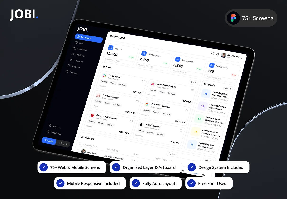 Jobi - Job Finder Dashboard Admin UI Kit