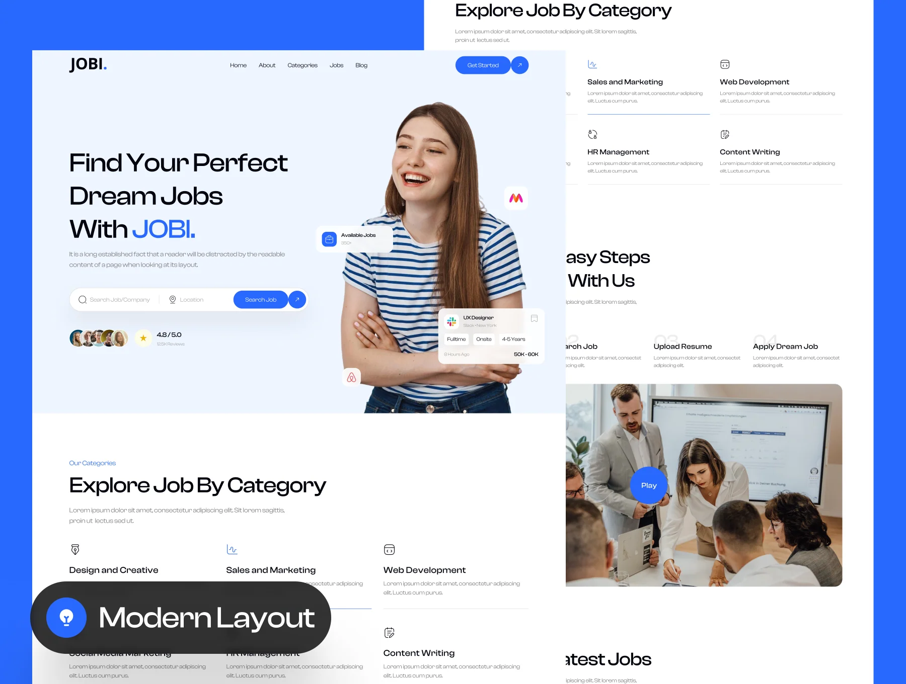 JOBI - Job Finder Website UI Kit 3