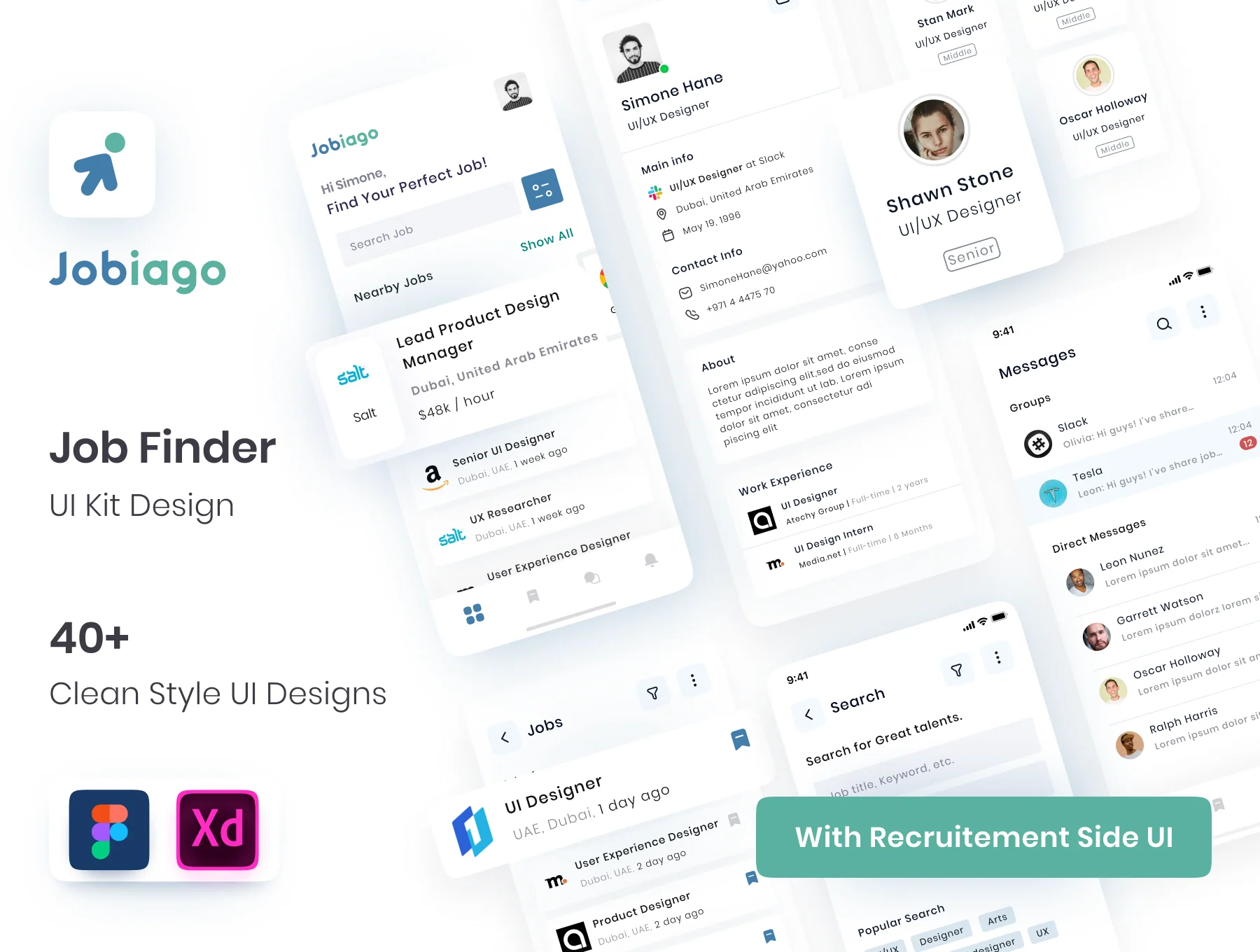 Jobiago - Premium Job Finder App UI Kit