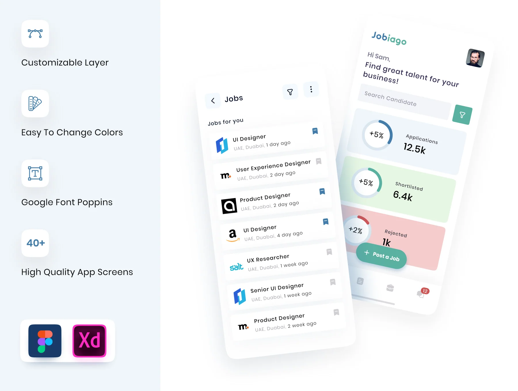 Jobiago - Premium Job Finder App UI Kit 2