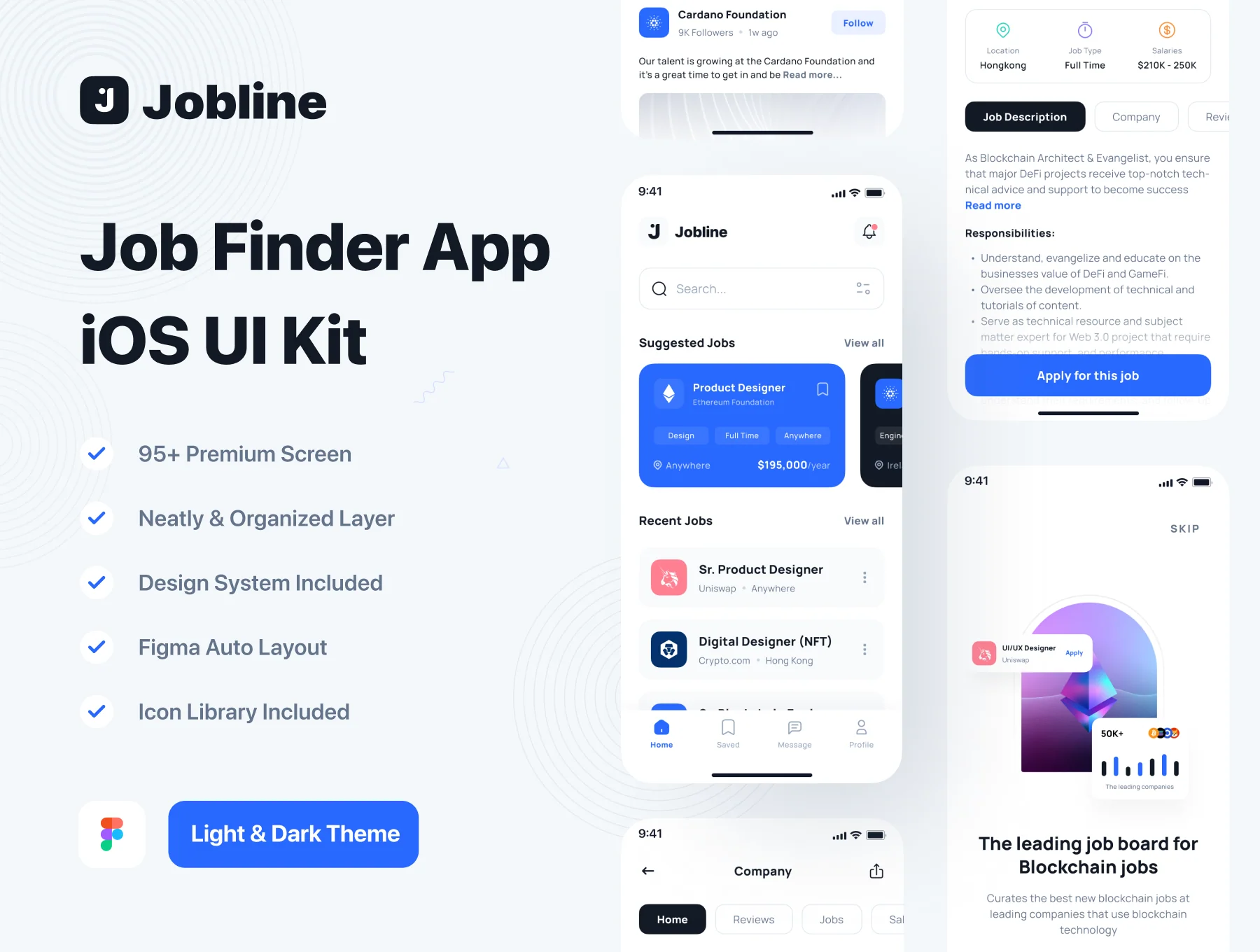 Jobline - Job Finder App iOS UI Kit