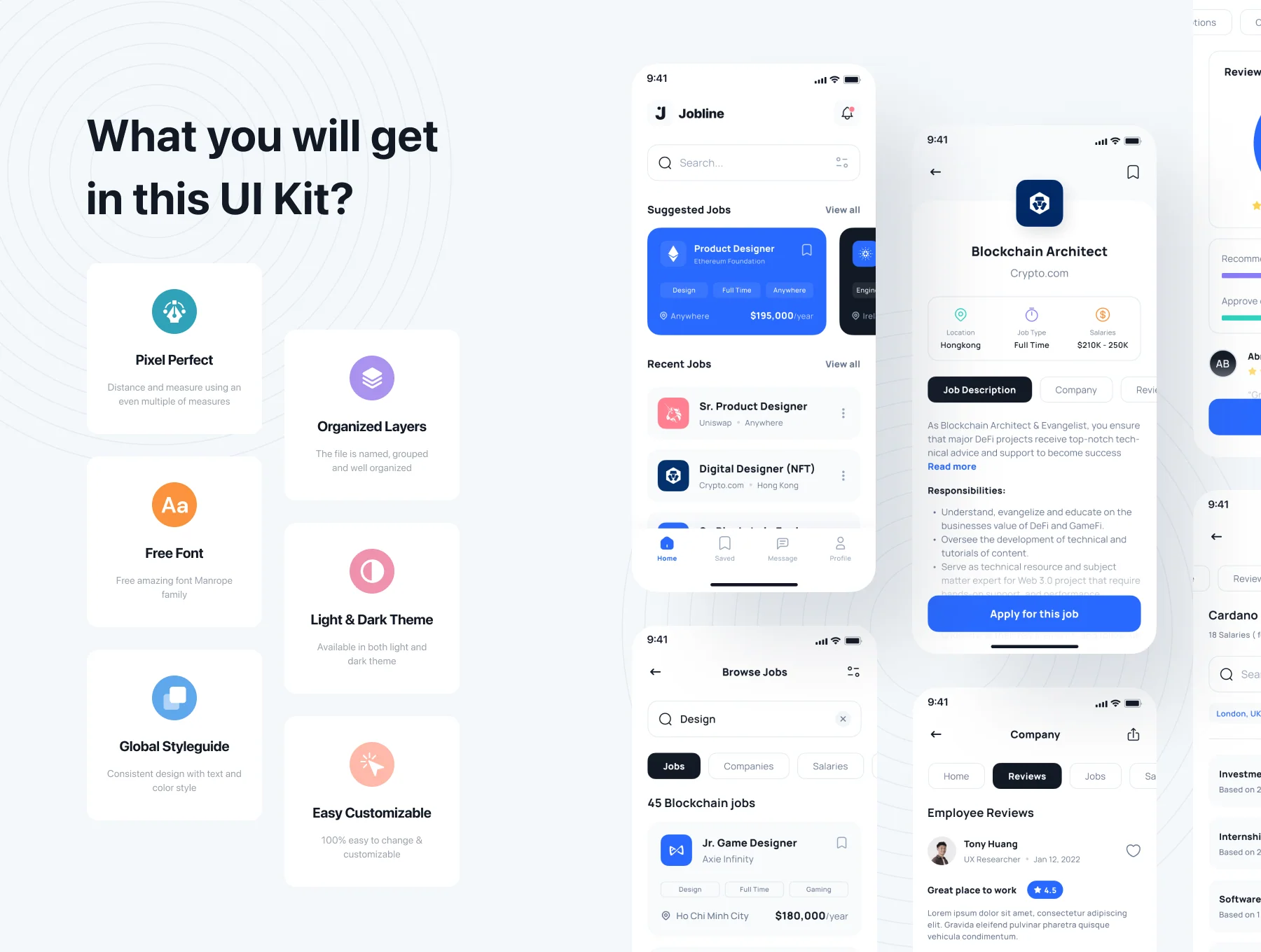 Jobline - Job Finder App iOS UI Kit 3