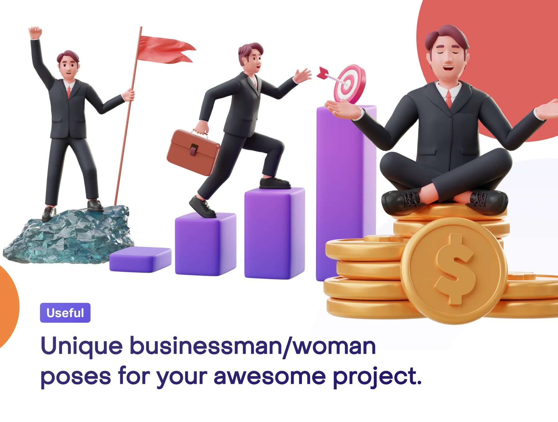 Jobly - Businessman 3D Characters 2