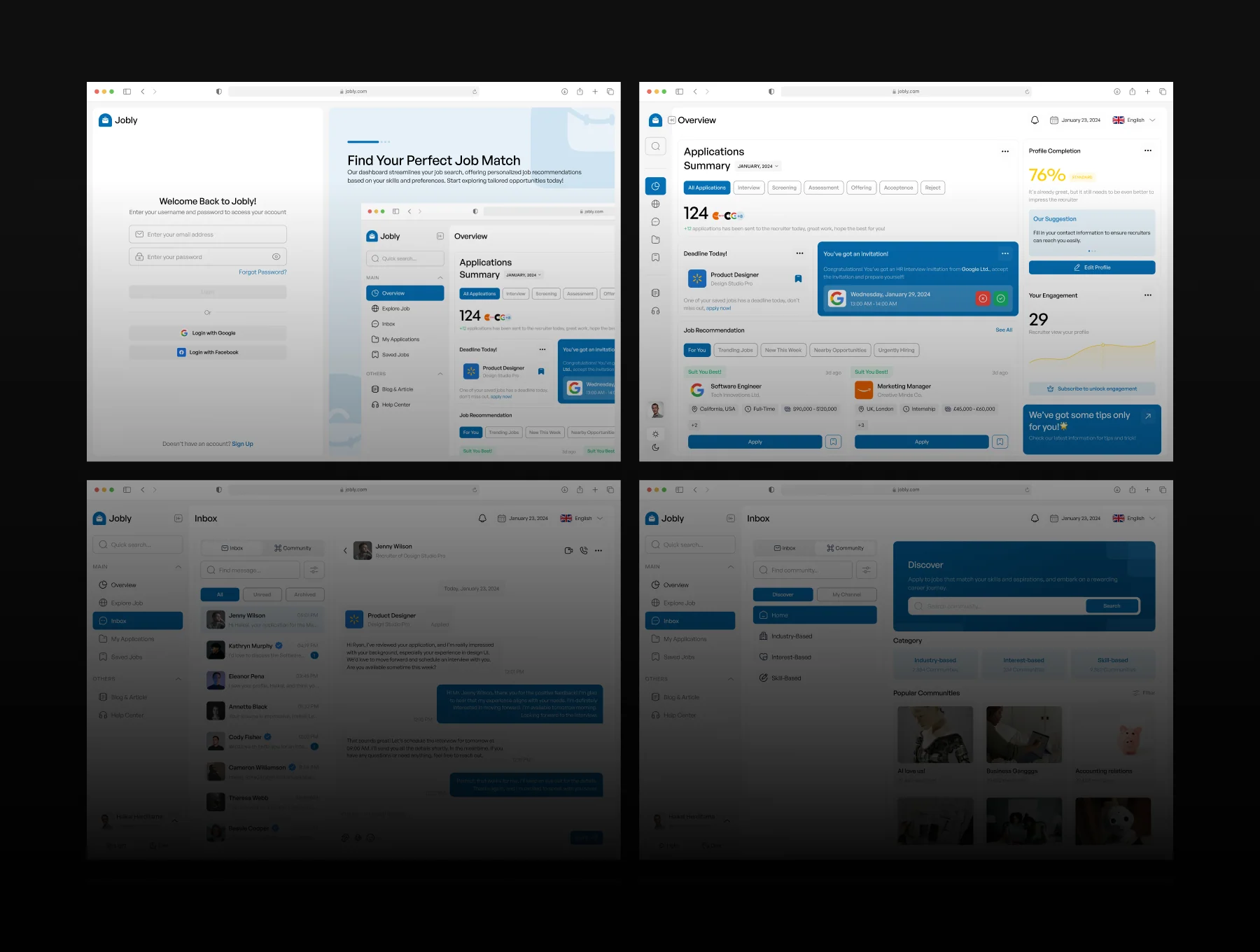 Jobly - Job Finder Dashboard UI Kit 5