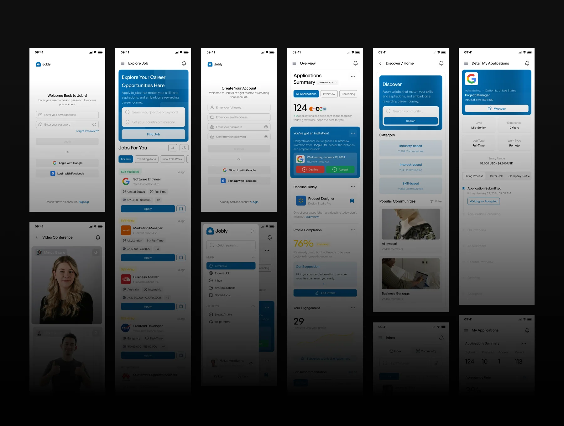 Jobly - Job Finder Dashboard UI Kit 6
