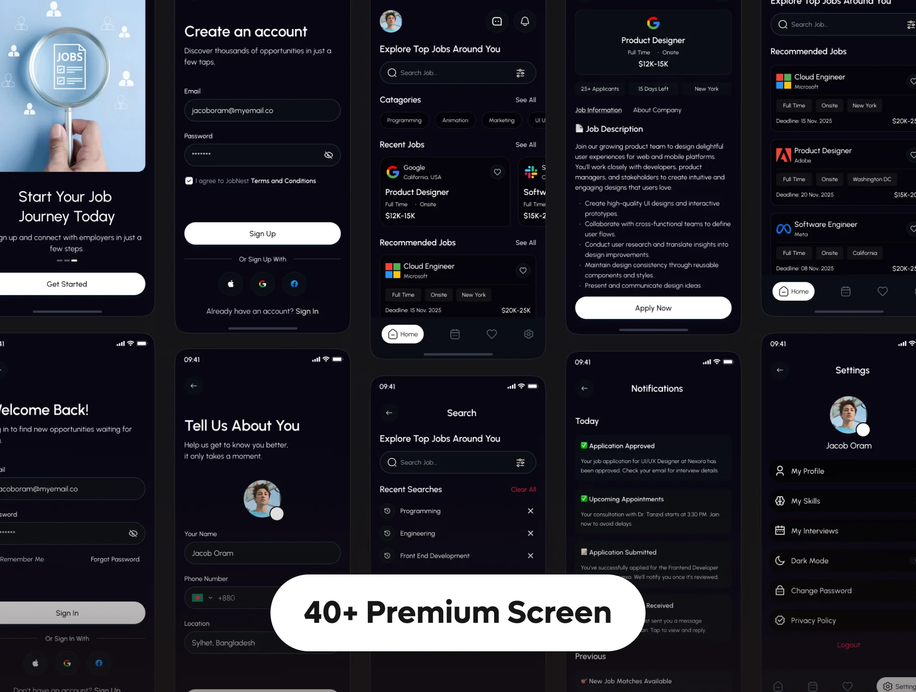 JobNest - Job Finder App UI Kit 4