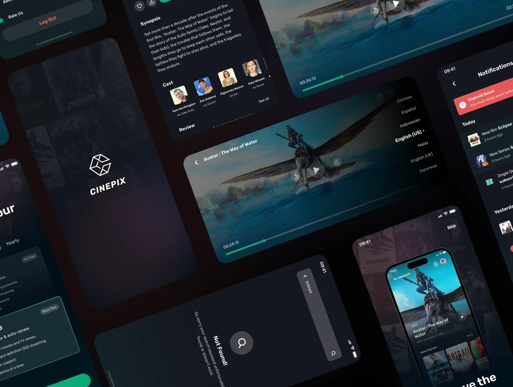 Cinepix -  Movie Streaming Mobile App UI Kit 9