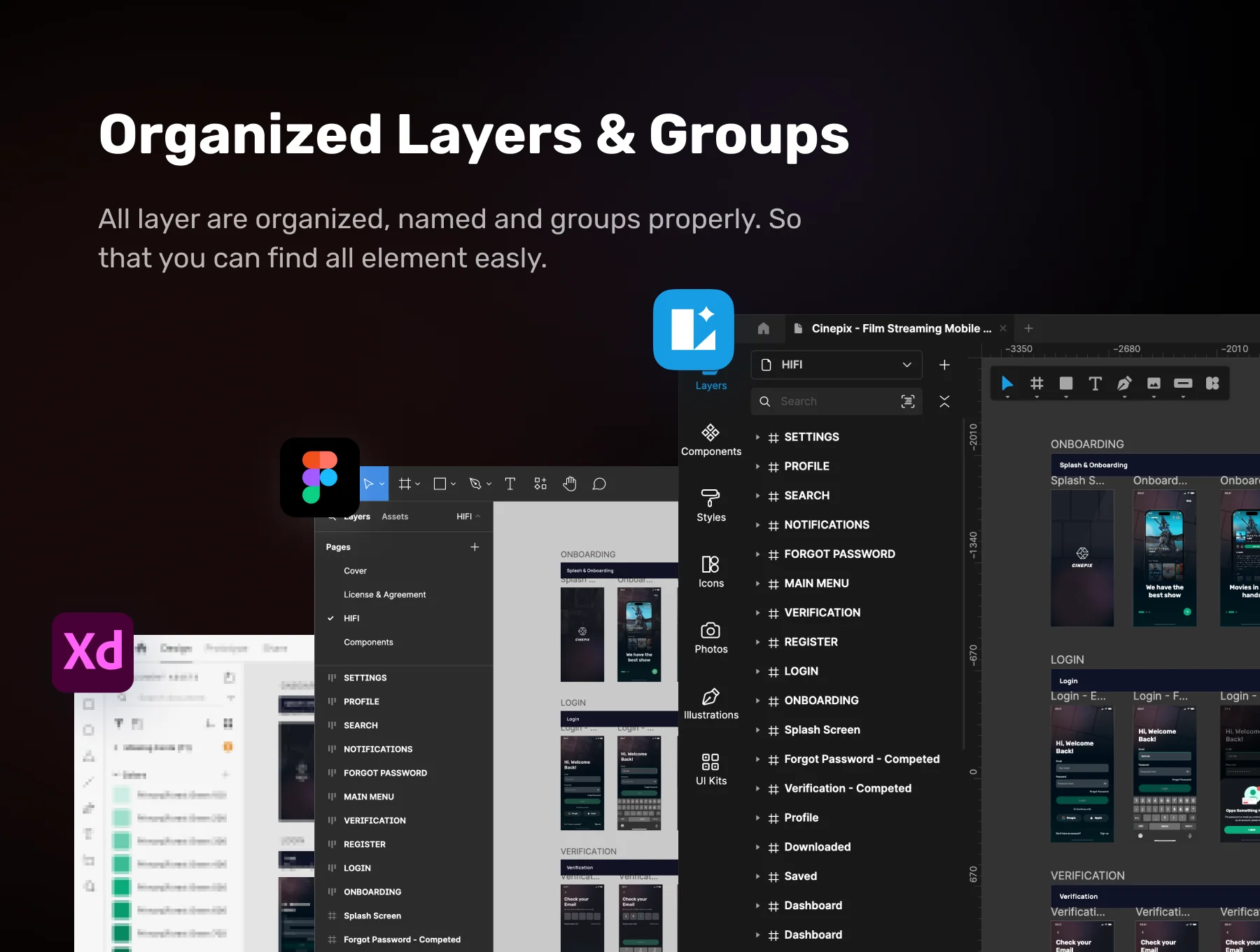Cinepix -  Movie Streaming Mobile App UI Kit 8