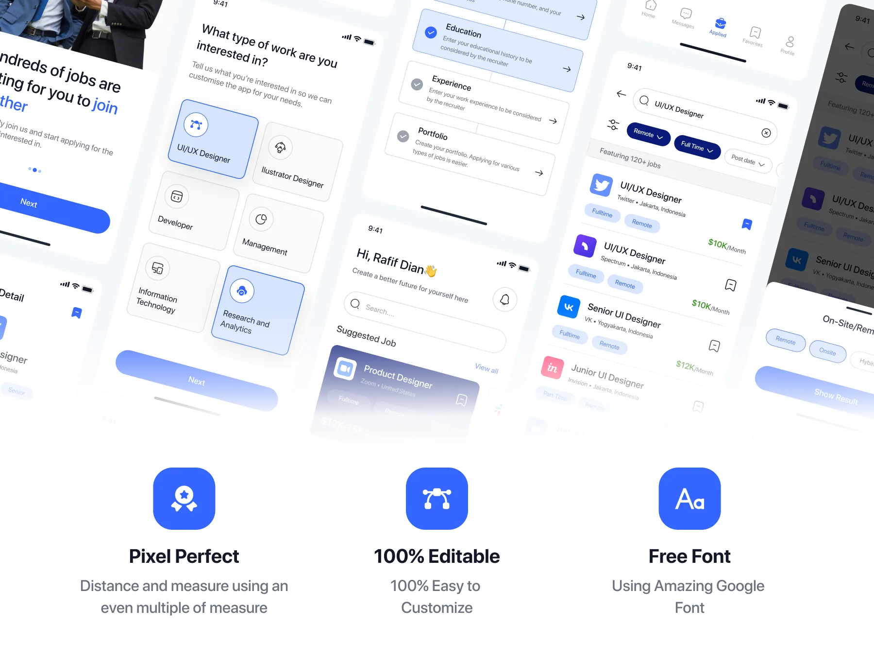 Jobsque - Job Finder Apps UI KIT 6