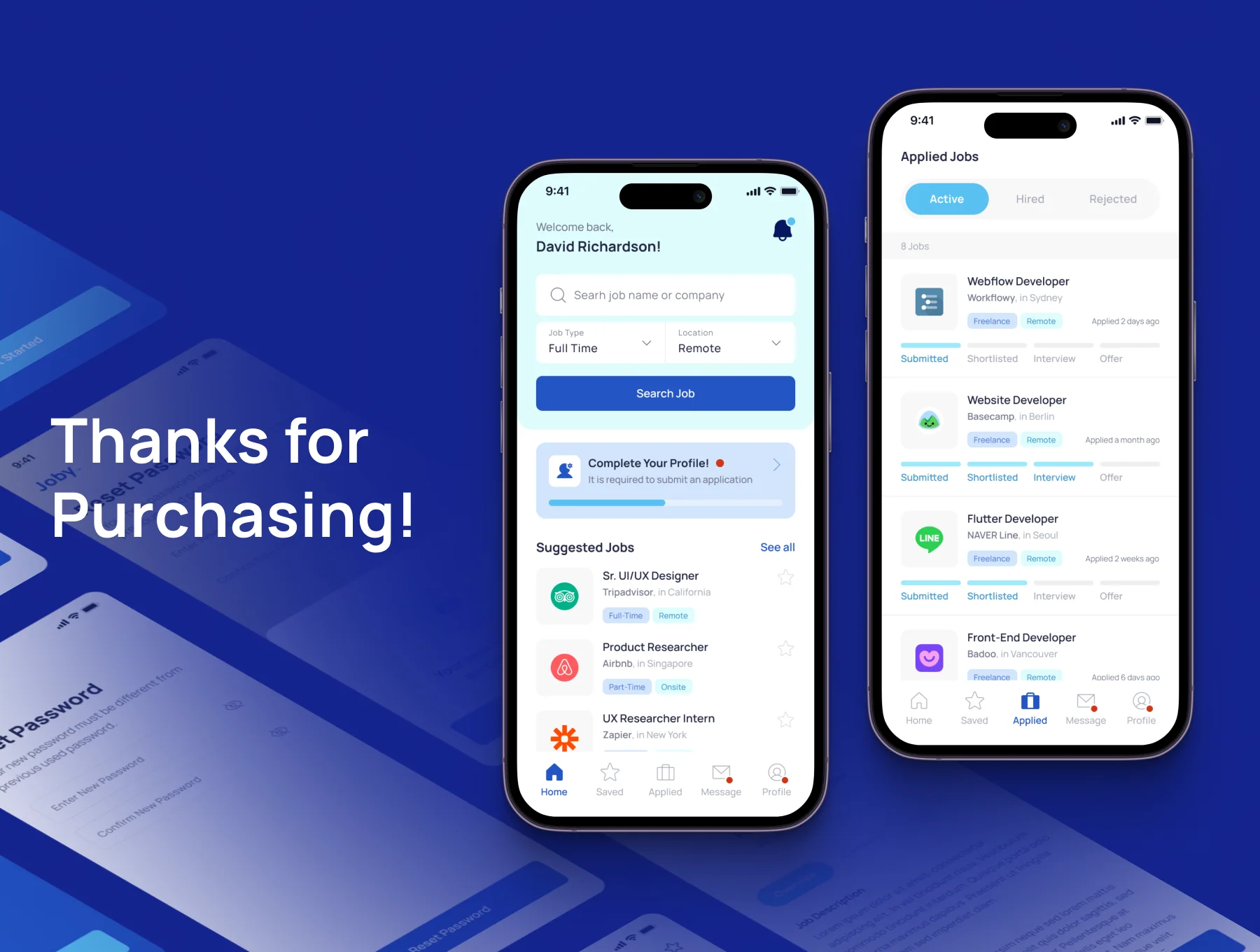 Joby - Job Finder Apps UI KIT 6