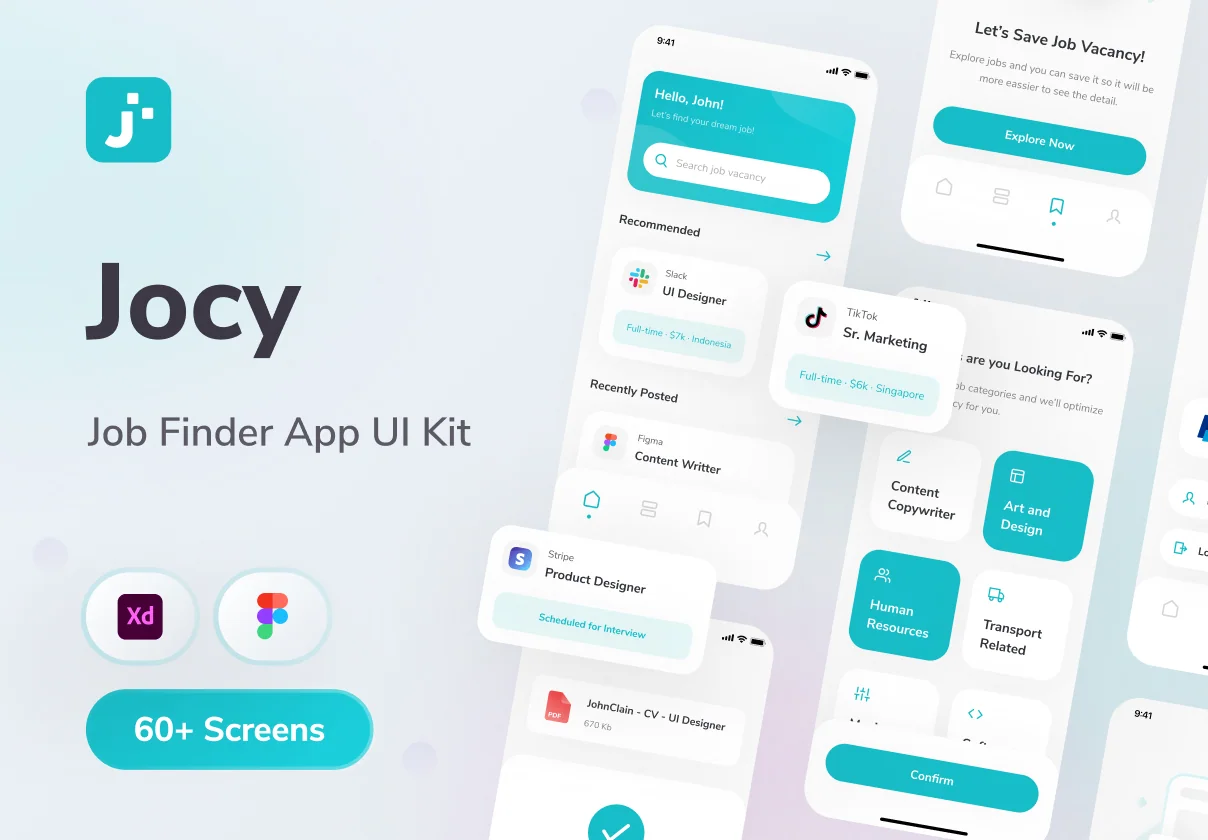 Jocy - Job Finder App UI Kit