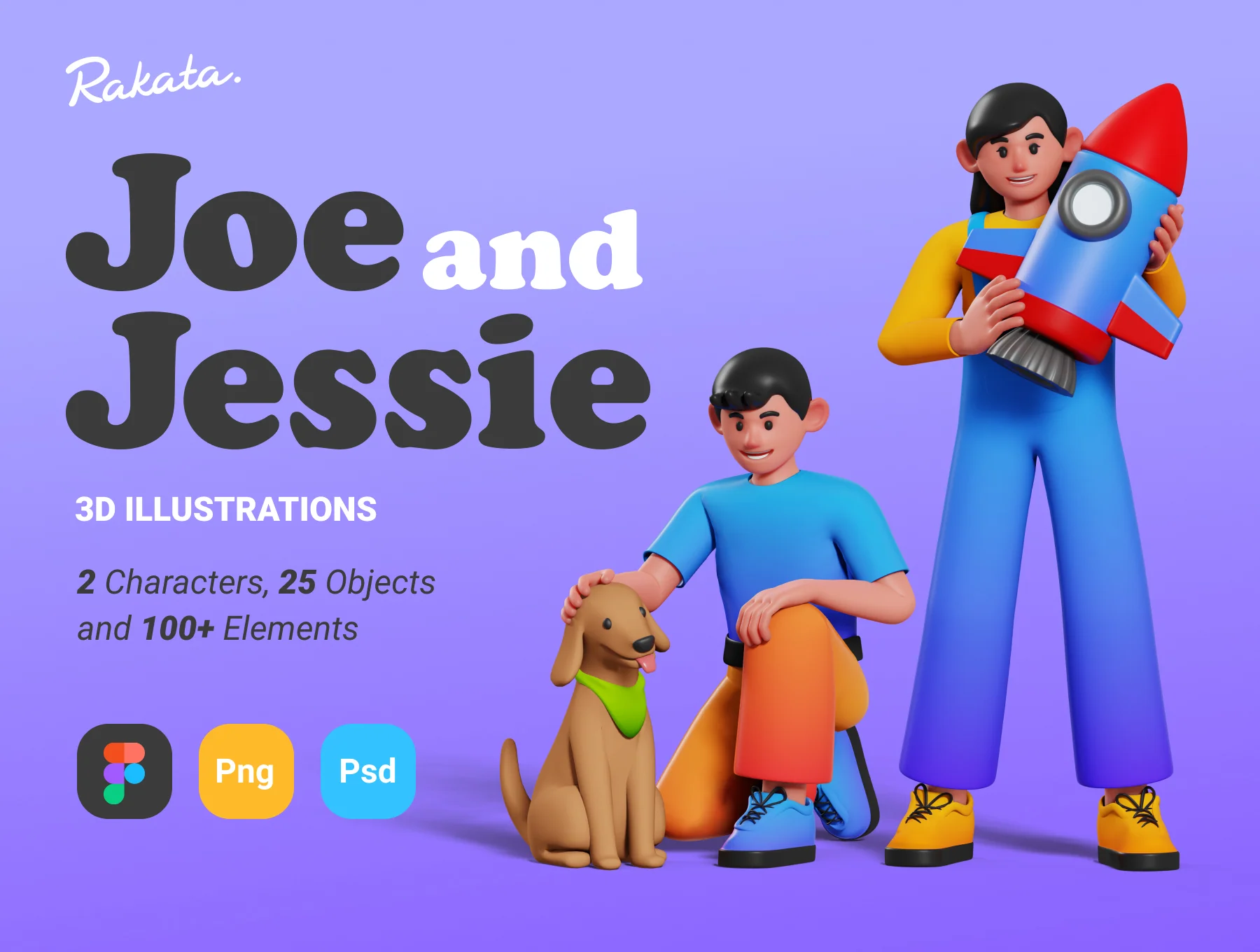 Joe and Jessie - 3D Illustrations