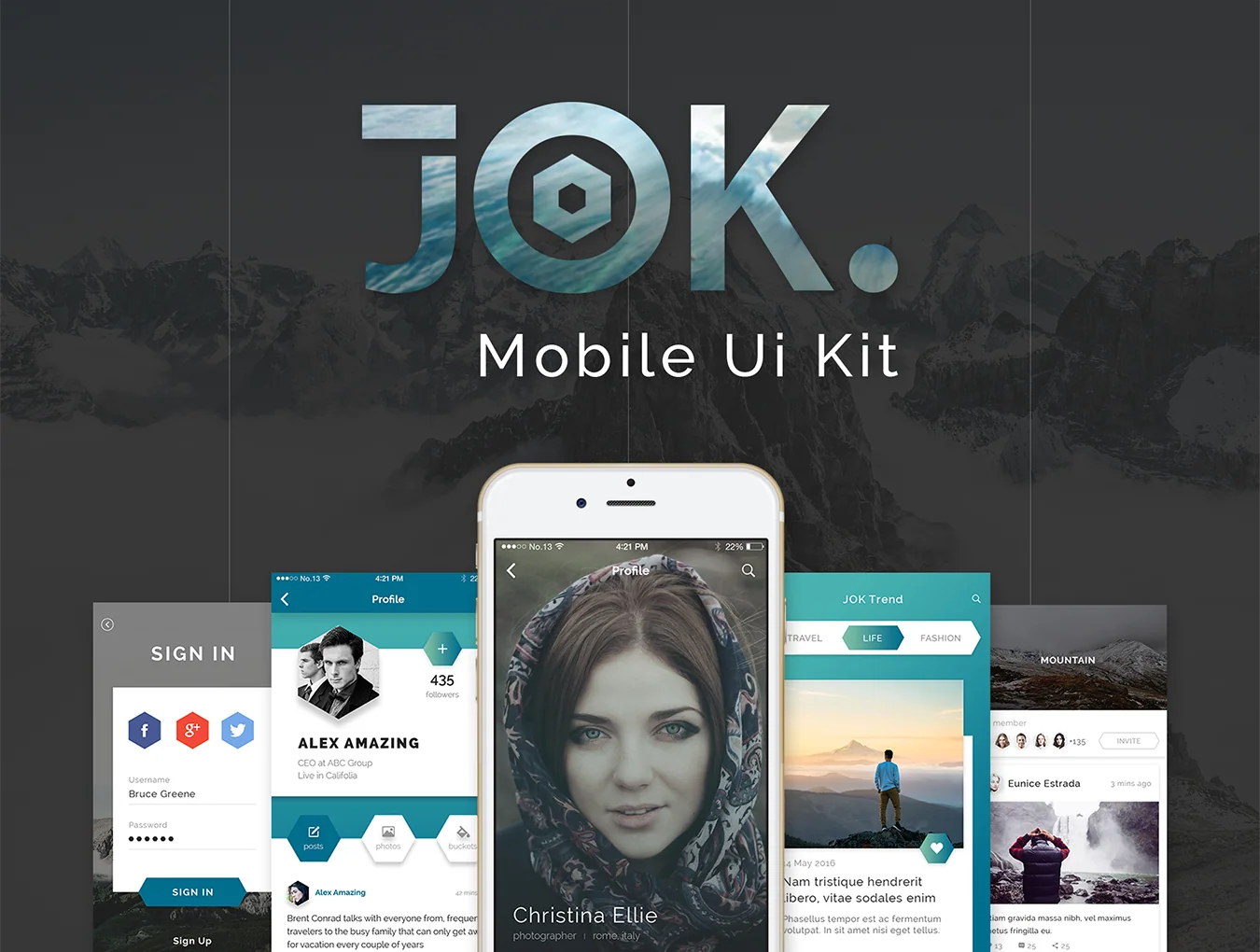 JOK Mobile UI Kit