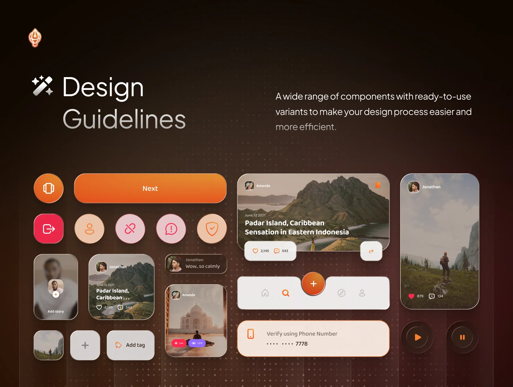 Journal - Travel Blogger & News App UI Kit 3