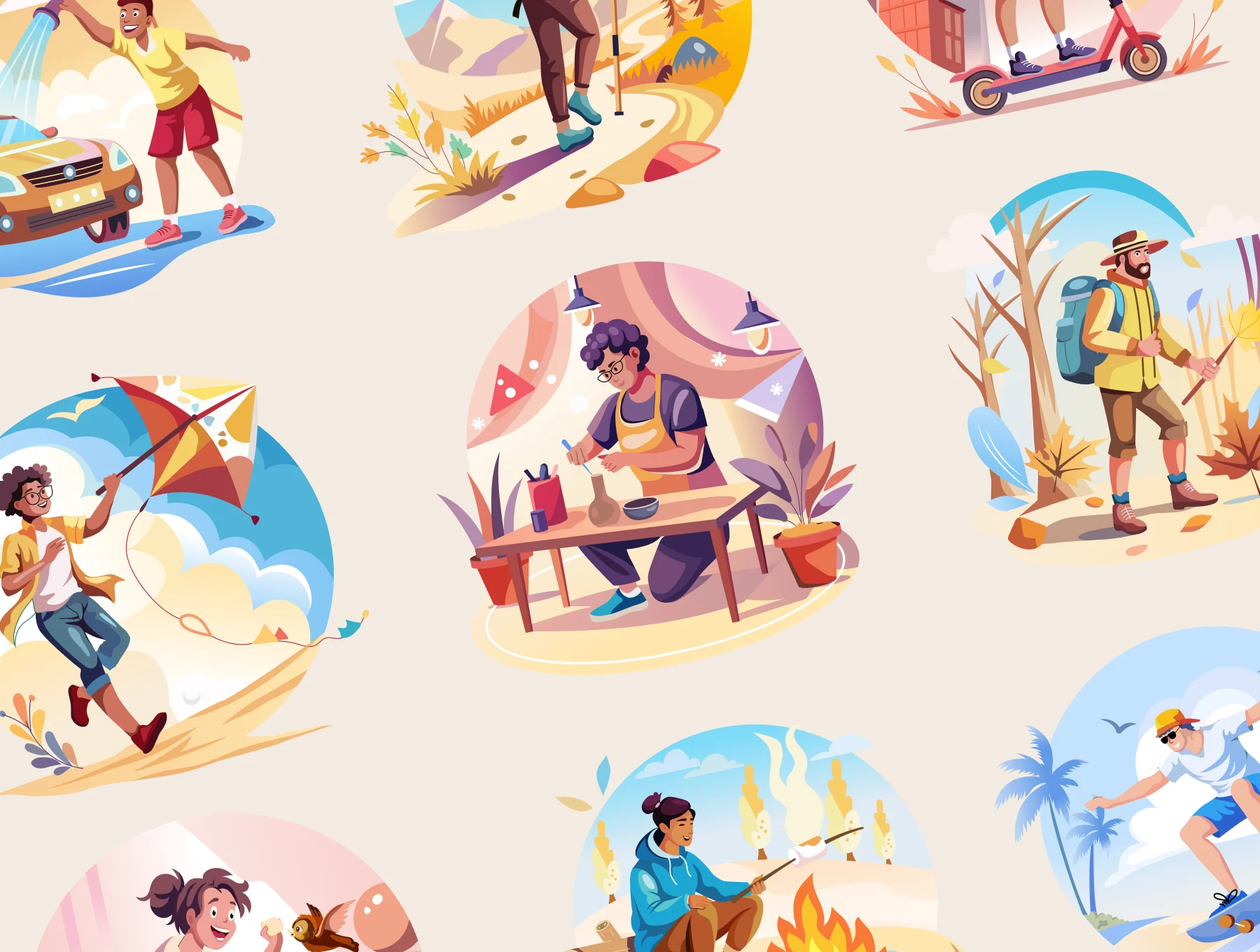 Joyful Life Illustration Set 7