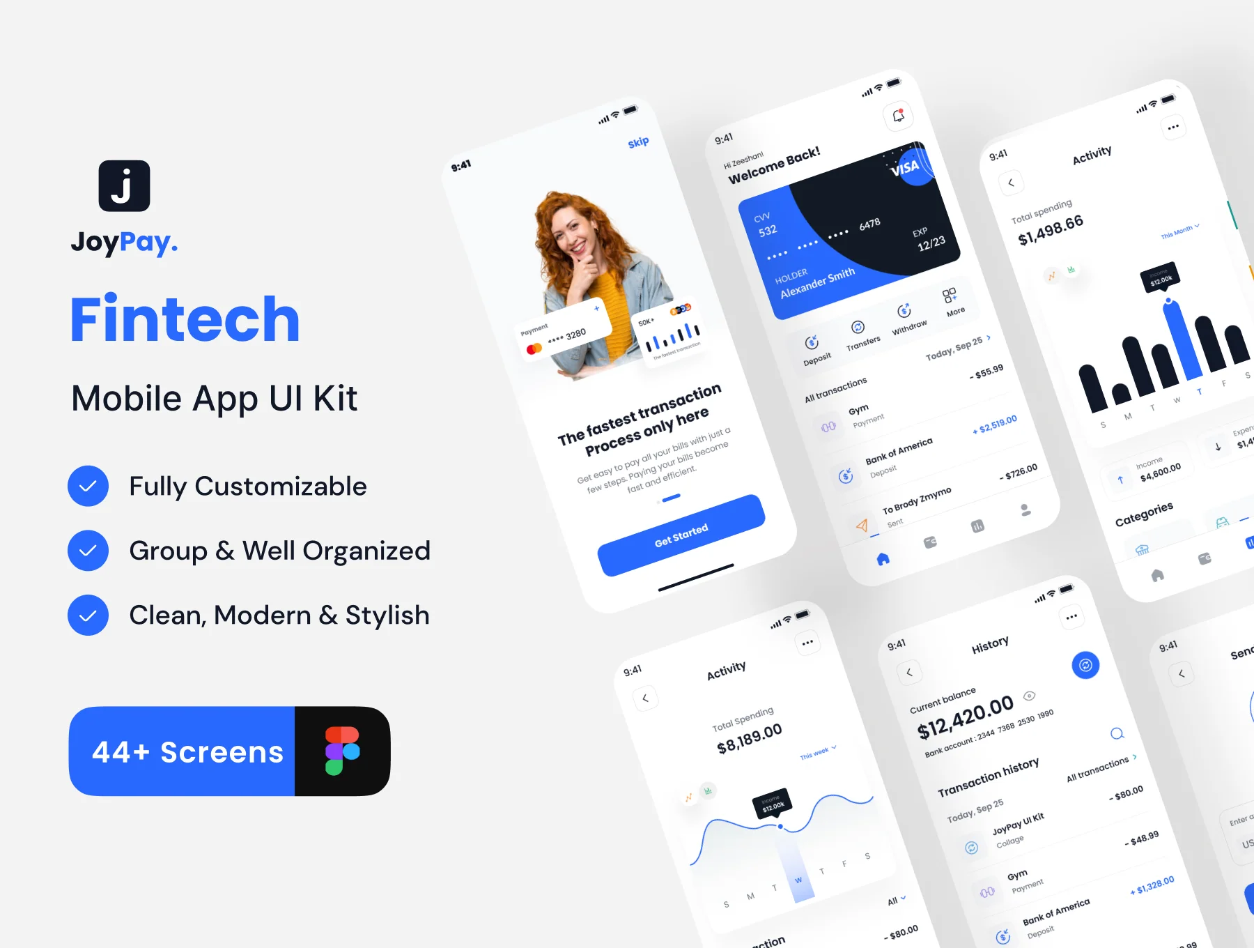 Joypay - Fintech Mobile App UI Kit