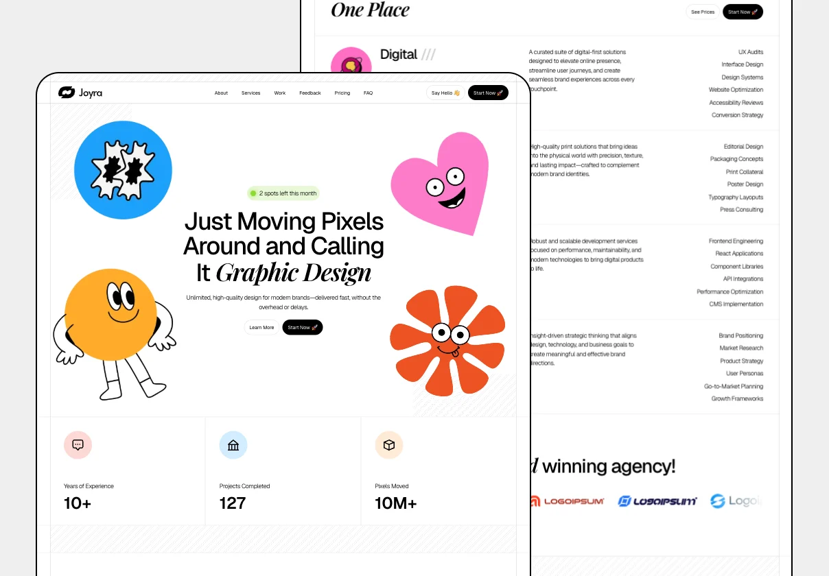 Joyra - Subscription Based Creative Agency