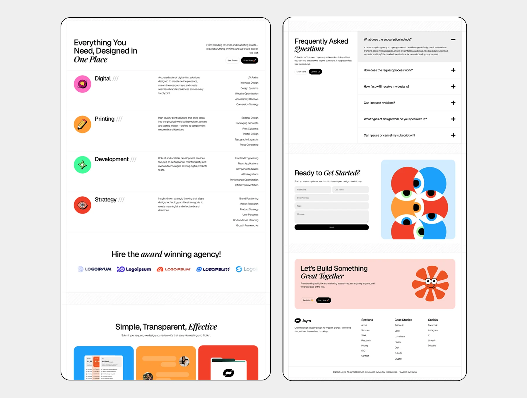 Joyra - Subscription Based Creative Agency 3