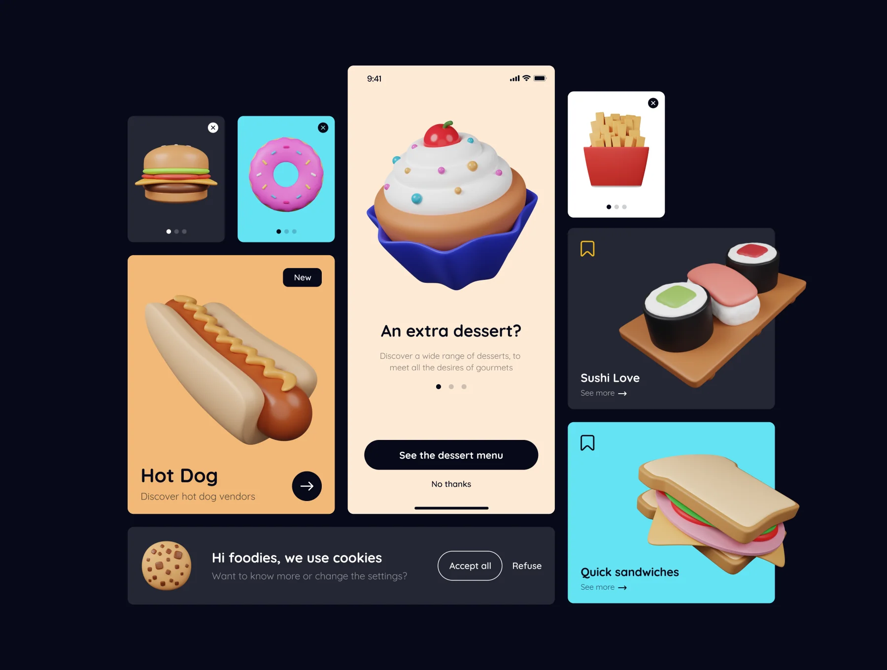Junk Food Pack - Customizable 3D Icons 6