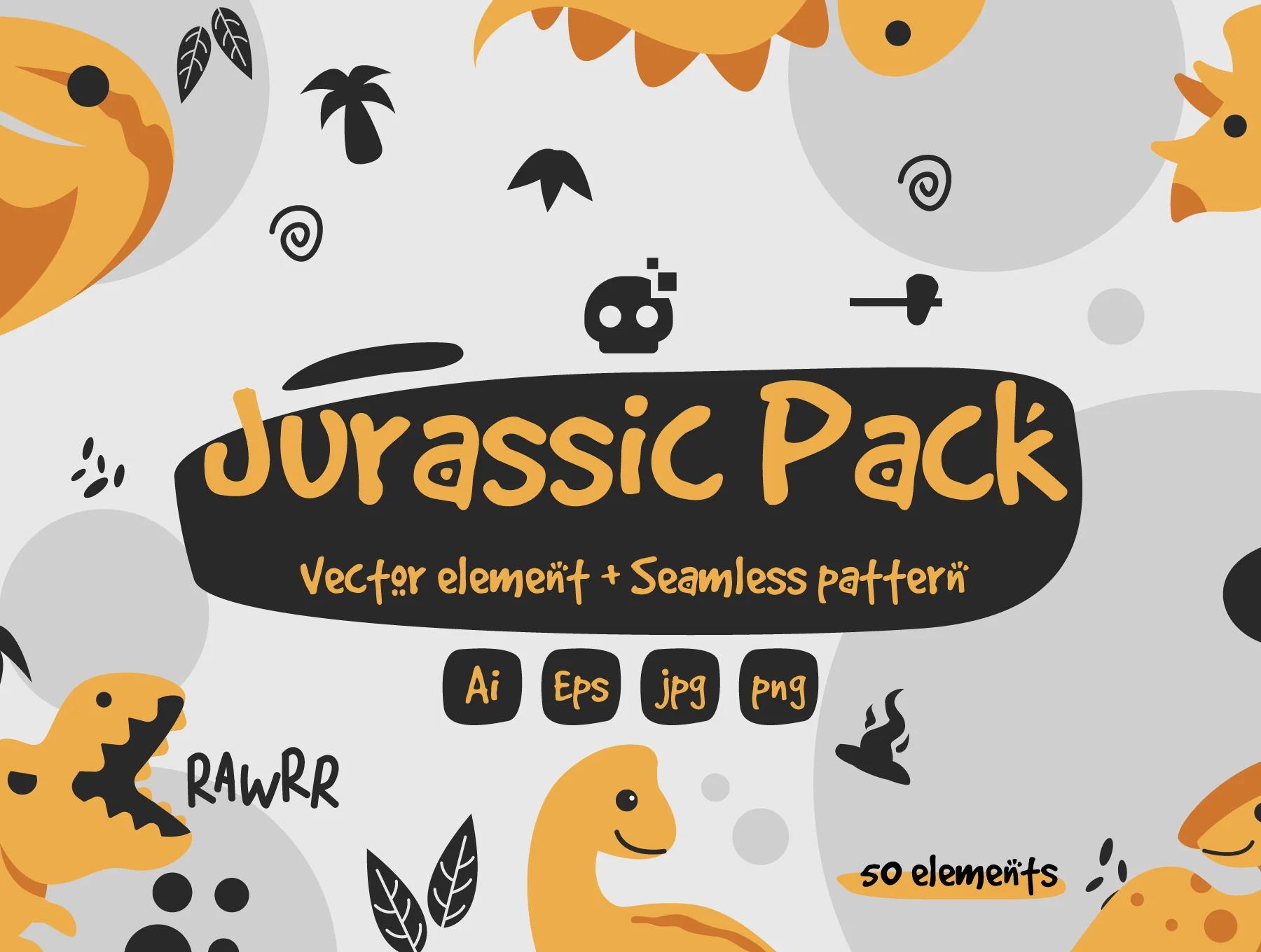 Jurassic Pack Graphic & Pattern Element