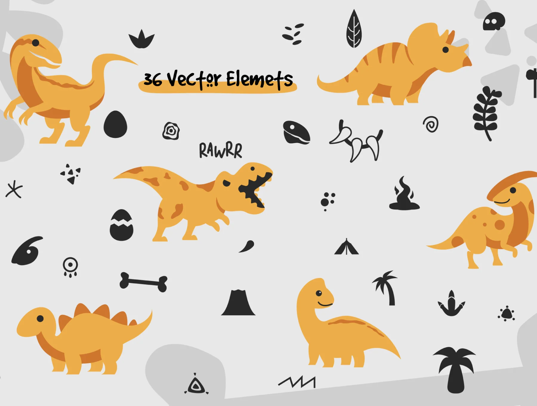 Jurassic Pack Graphic & Pattern Element 2