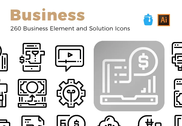 260 Business Icons