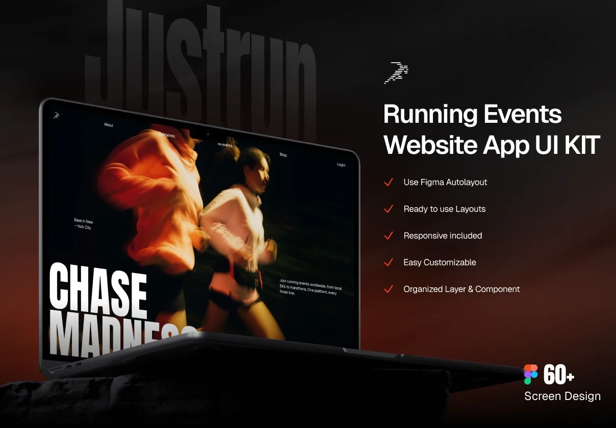 Justrun - Running Event Platform UI Kit