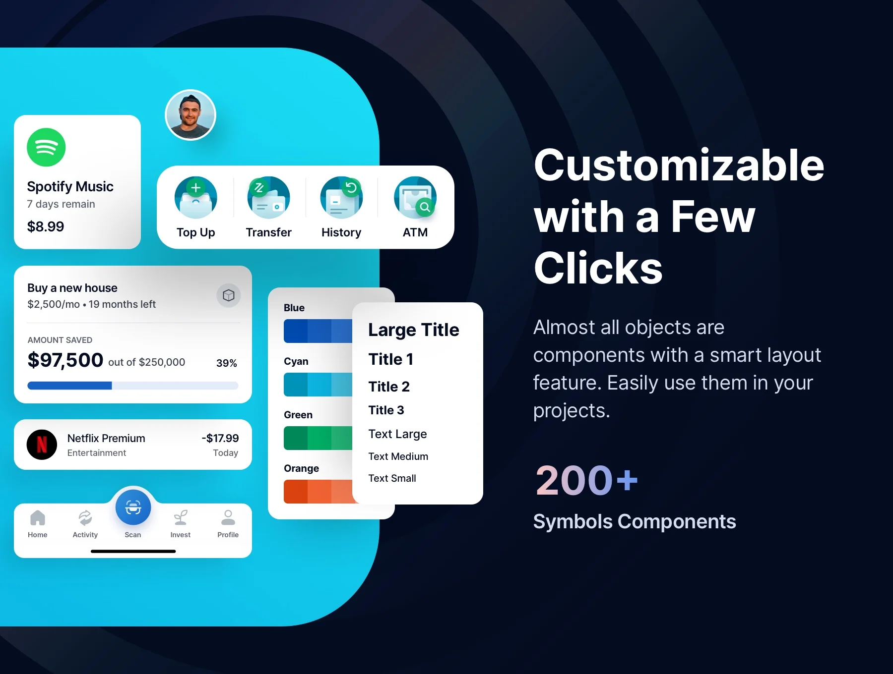 Juta Finance App UI Kit | 60+ Screens (Sketch, Figma) 4