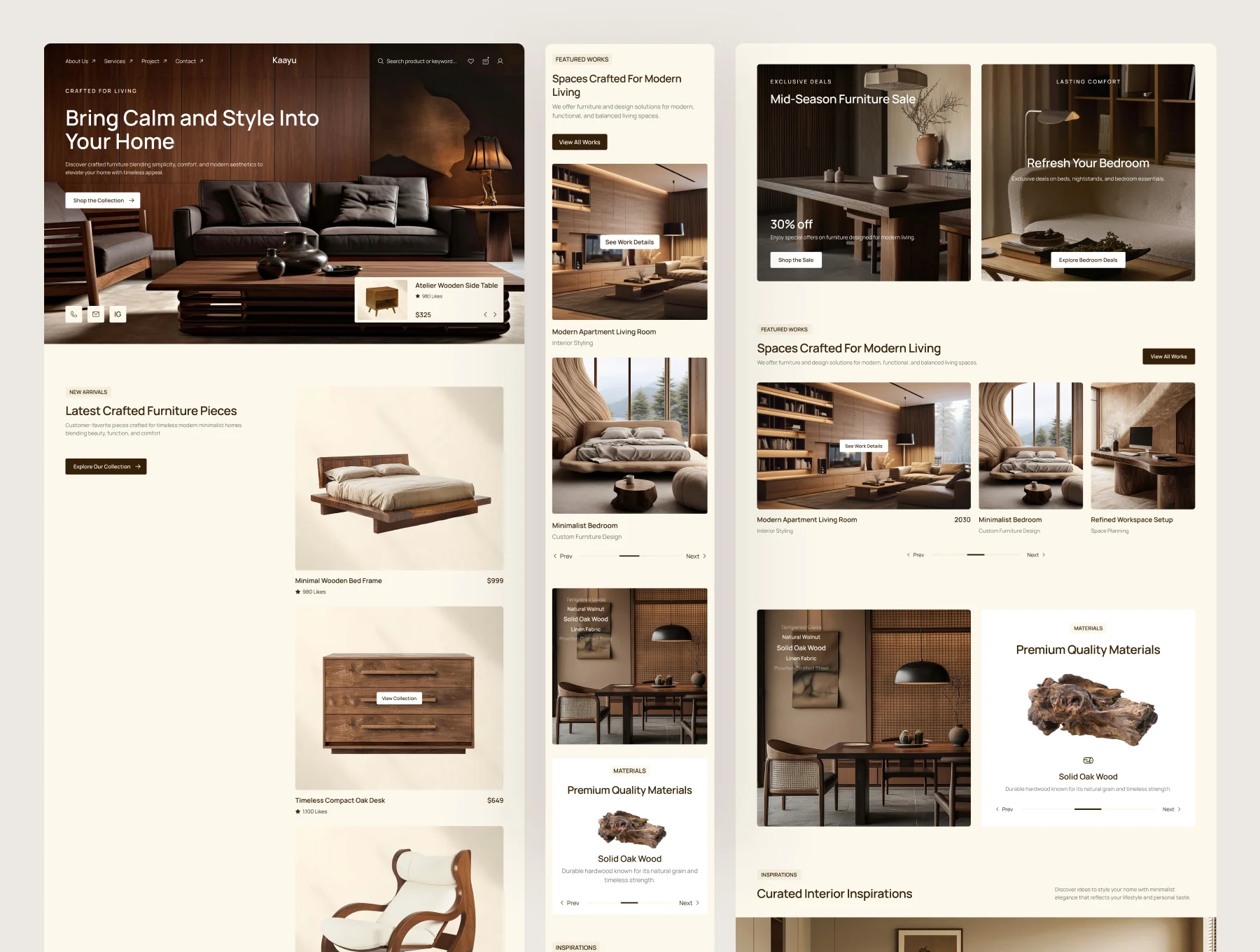 Kaayu - Furniture Website UI Figma Template