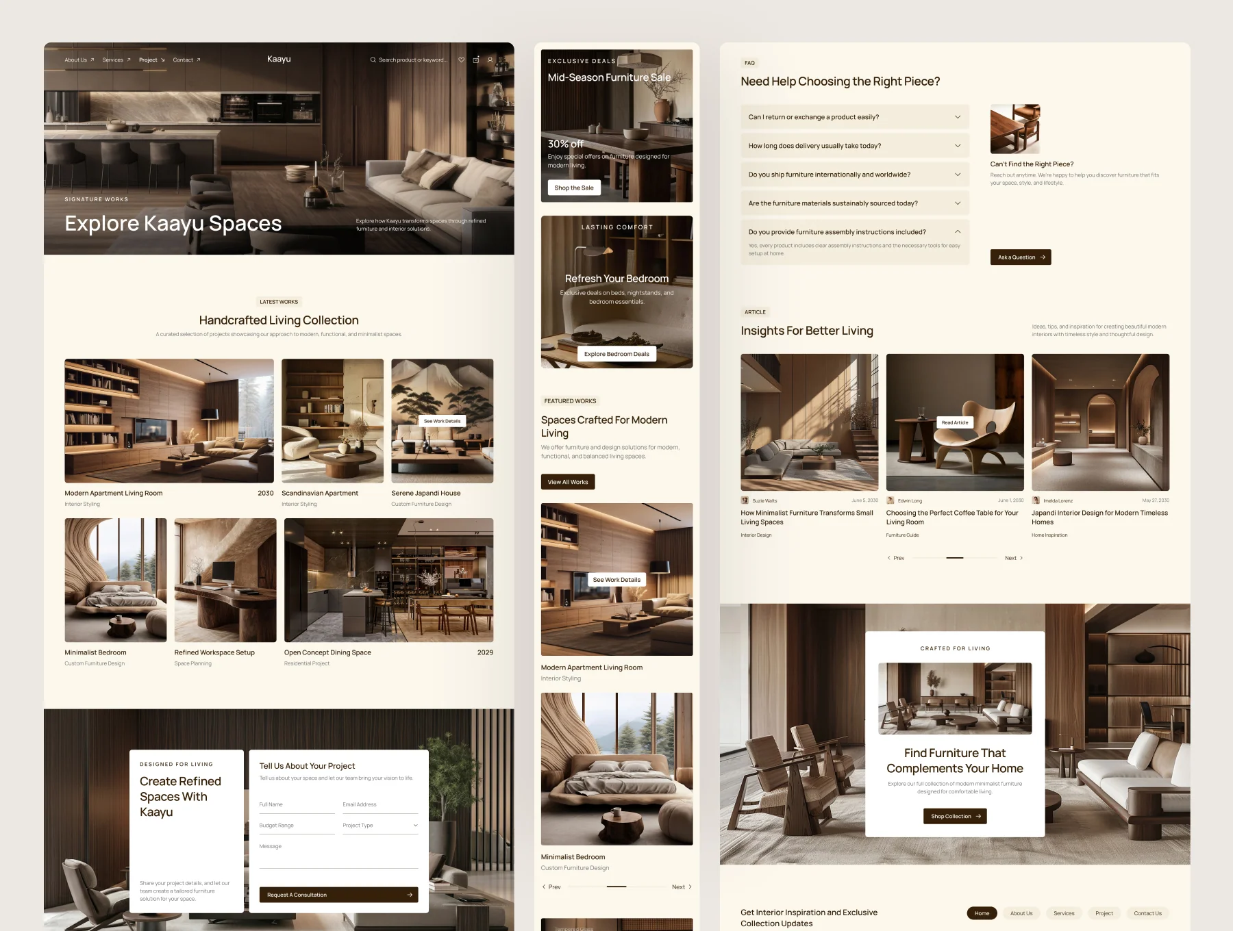 Kaayu - Furniture Website UI Figma Template 2