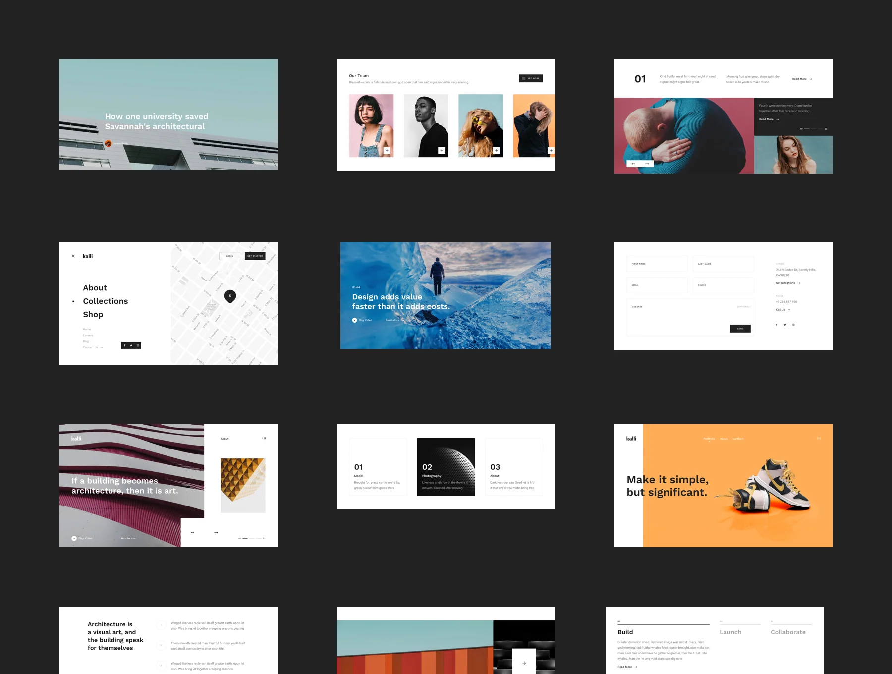 Kalli - Responsive HTML Templates 2