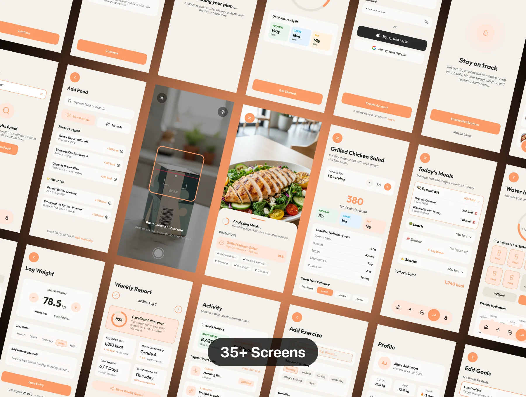 Kalo - Calorie & Nutrition Tracking Mobile UI Kit 2