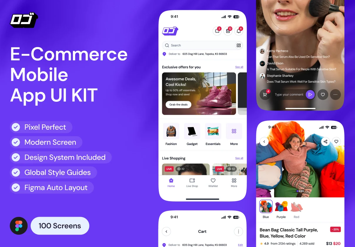 Kaminari - E-Commerce Mobile App UI KIT
