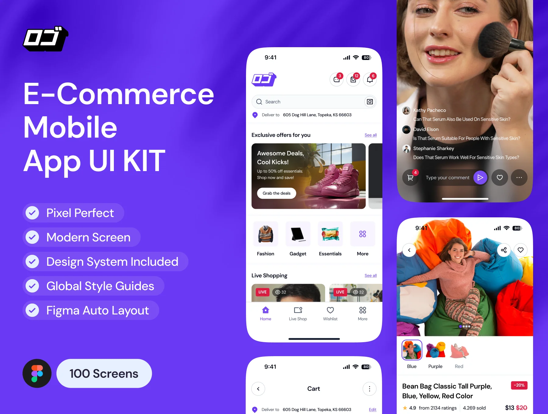 Kaminari - E-Commerce Mobile App UI KIT